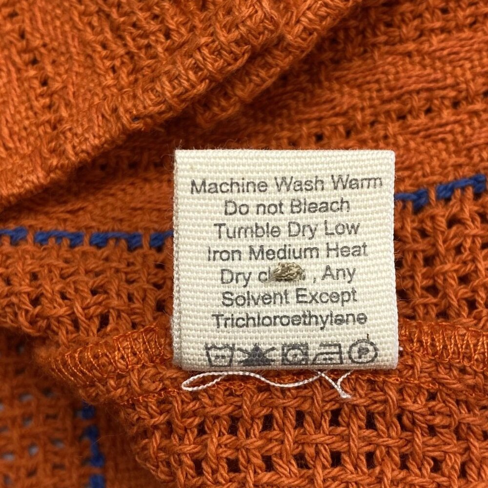 NEW ROAD TO NOWHERE Sofia Cotton Woven Stripe Tank Top • Size M • Tomato Orange - Picture 4 of 11